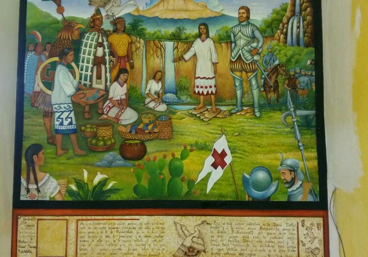 Historia de Amaxac plasmada en mural