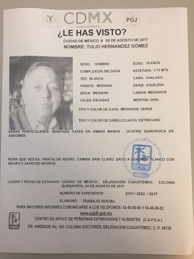 Se esfuma ex gobernador Tulio Hernández, los buscan mediante carteles