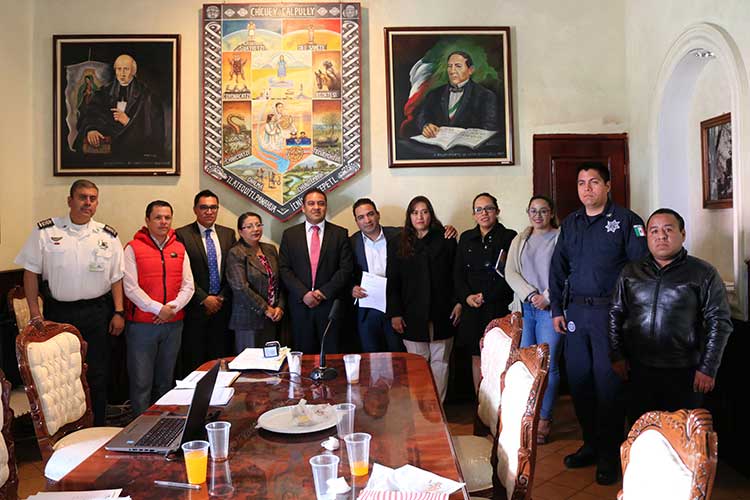 Realizó ayuntamiento de Chiautempan  reunión de consejo municipal de Seguridad Pública