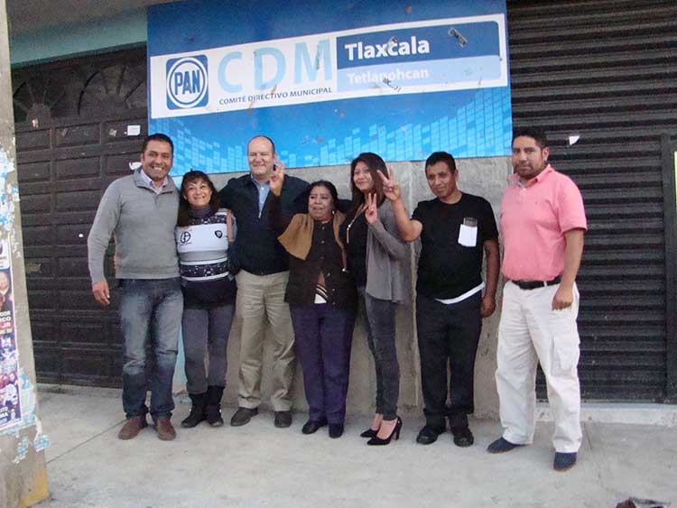 Visita Juan Corral a los Comités Municipales del PAN en Tlaxcala