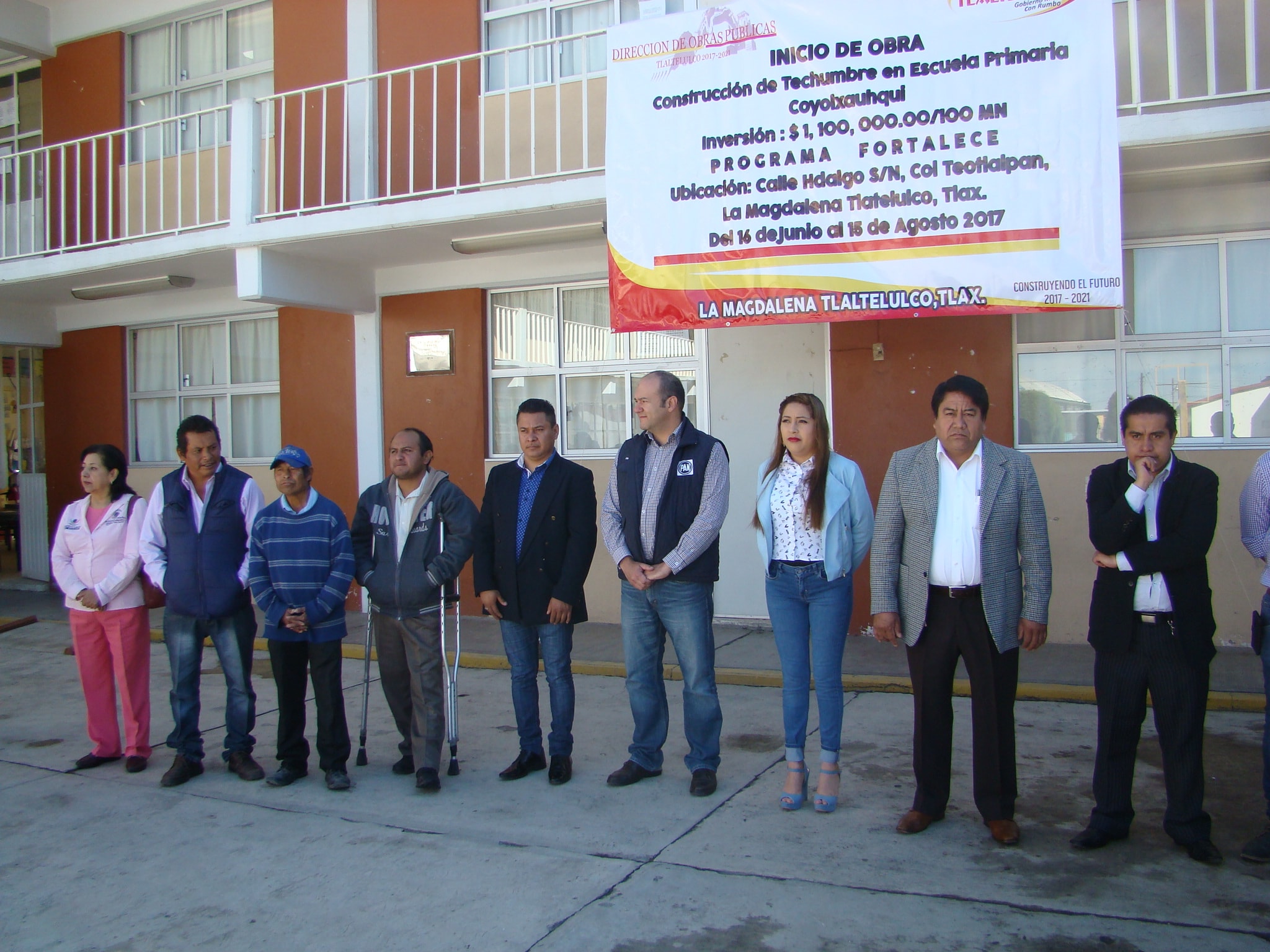 Atestigua Juan Corral inicio de trabajos de la Techumbre en escuela “Coyolxauhqui” de Tlaltelulco 