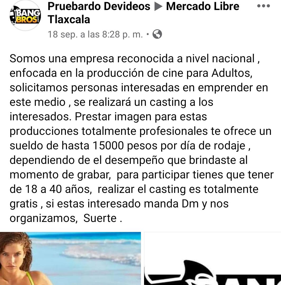 Alertan por anuncio de empresa que ofrece hasta 15 mil por día por cine  para adultos