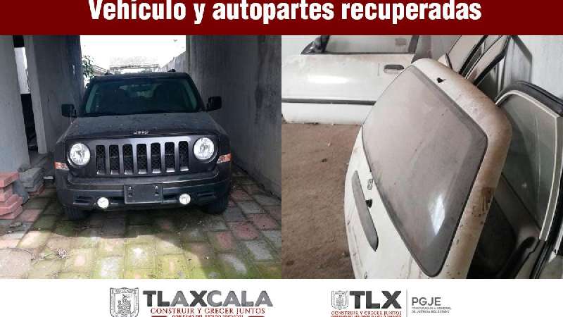 En cateo recupera PGJE vehículo y varias autopartes en Tenancingo