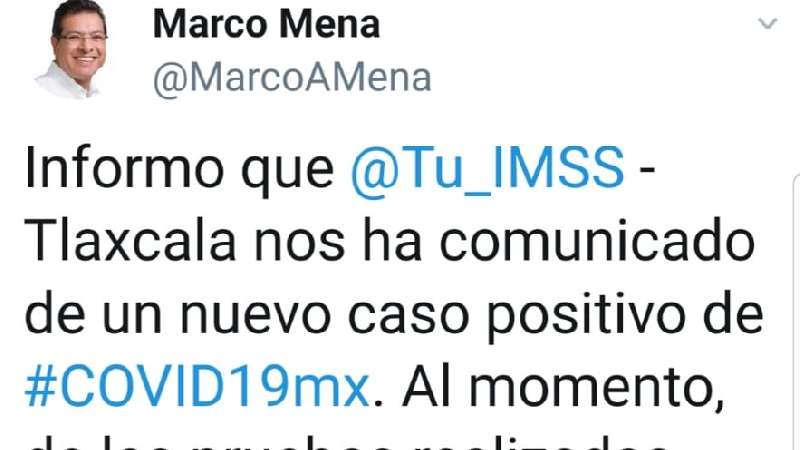 El IMSS Tlaxcala detectó el nuevo caso positivo de Covid-19