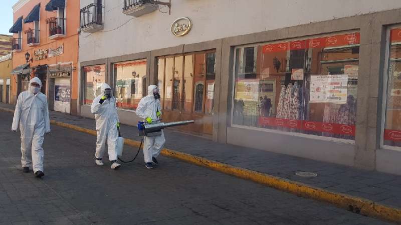 Aplicó ayuntamiento de Huamantla proceso de termonebulización en cal...