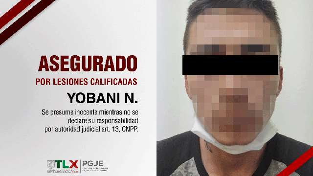 Asegura PGJE a una persona por lesiones calificadas