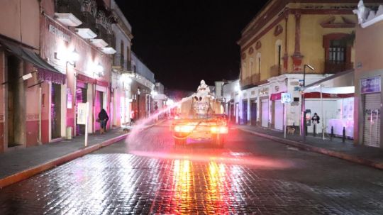 Arrancó la primera jornada de sanitización de calles y espacios públicos en Huamantla