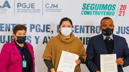 Firman convenio Ayuntamiento de Tlaxcala, PGJE y CJM 