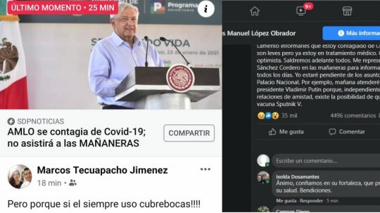 Tlaxcaltecas reaccionan a Covid de AMLO, unos desean pronta recuperación y otros le critican no usar cubrebocas