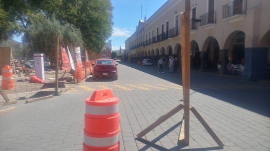 Cierran acceso a centro histórico por obras de remodelación