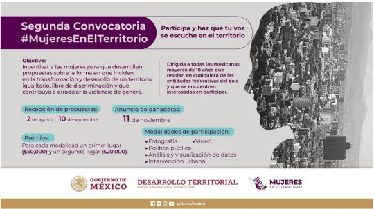 Propuestas de mujeres para cambiar territorios se recibirán hasta el 26 de mayo