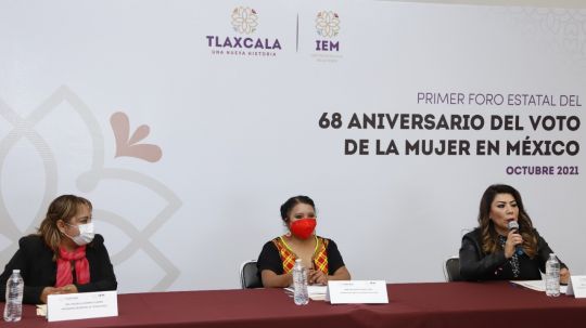 Gobierno de Tlaxcala realizó primer foro en conmemoración del 68 aniversario del voto de la mujer en México