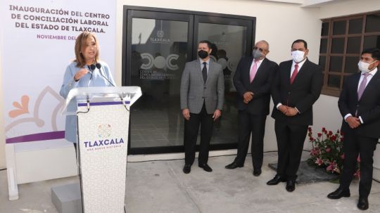 Inaugura Lorena Cuéllar Cisneros centro de conciliación laboral del estado de Tlaxcala 