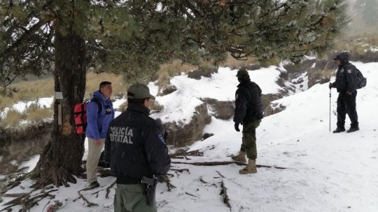 SSC implementó operativo especial por primera nevada en el parque nacional Malinche