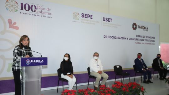 Presidió Lorena Cuéllar cierre de reuniones de coordinación y concurrencia territorial de educación en Tlaxcala