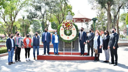 Conmemora ayuntamiento de Huamantla 216 aniversario del natalicio de Benito Juárez