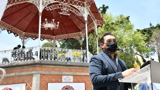 Conmemora ayuntamiento de Huamantla 117 aniversario del kiosco del parque Juárez