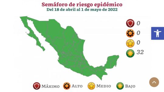 Tlaxcala seguirá en semáforo epidemiológico en color verde del 18 de abril al 1 de mayo de 2022 