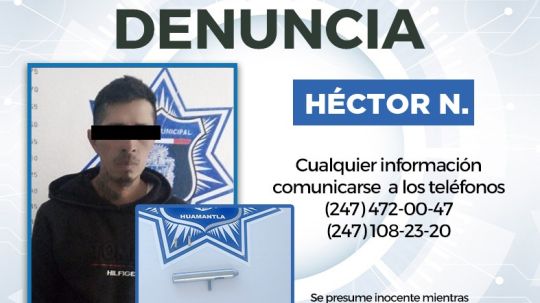 Asegura dirección de seguridad pública de Huamantla a dos presuntos ladrones