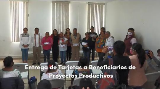 Entrega gobierno de Tlaxcala Tarjetas a Beneficiarios de Proyectos Productivos