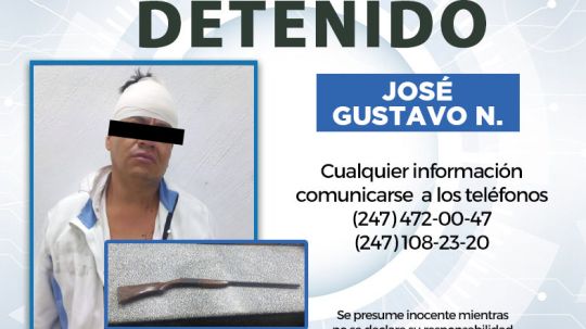 Detiene policía de Huamantla a conductor armado y en estado de ebriedad