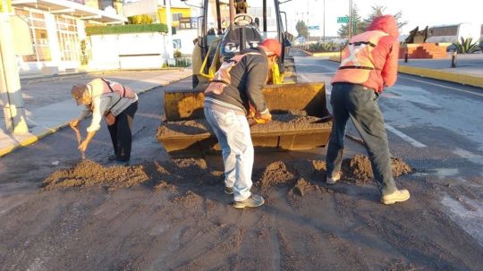 Mantienen labores de asistencia áreas del ayuntamiento de Huamantla tras intensa lluvia