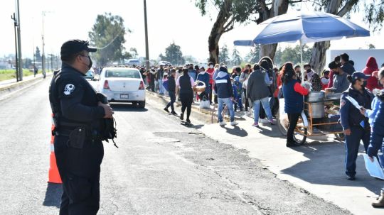 Vigila dirección de seguridad pública de Huamantla jornada de vacunación