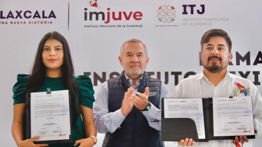 Atestiguó Segob firma de convenio entre ITJ e Imjuve 