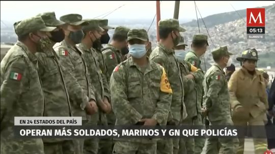 En 24 entidades, más soldados, marinos y guardias que policías