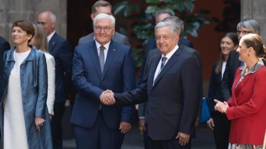 AMLO recibe al presidente de Alemania en Palacio Nacional