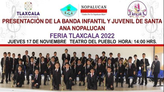 Invitan a concierto de Banda Infantil y Juvenil de Nopalucan