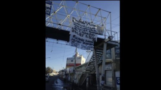 Investigará SEGOB origen de mantas encontradas en Zacatelco