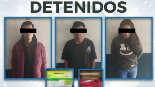 Arresta policía de Huamantla a tres presuntos ladrones de comercios