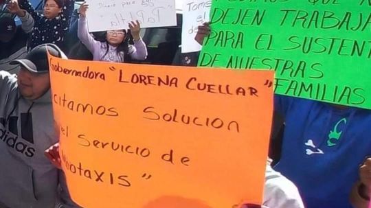 Mototaxis siguen sus movilizaciones, ahora en Zacatelco