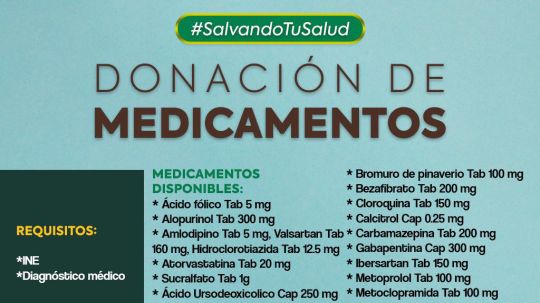 Invita SMDIF Huamantla a participar en el programa salvando tu salud con la entrega de medicamentos gratuitos