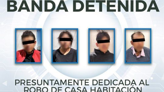 Desarticula policía de Huamantla a banda dedicada al robo de casa habitación