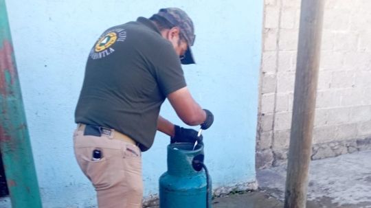 Saldo blanco en fuga de gas en domicilio de San Sebastián Huamantla