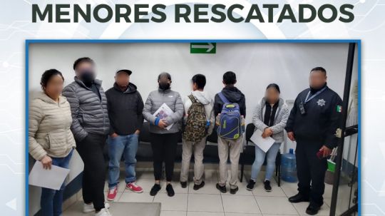 Reúne policía de Huamantla a dos menores reportados como no localizados con sus familias