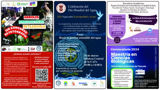 Cartelera de la Universidad Autónoma de Tlaxcala al miércoles 20 de marzo de 2024