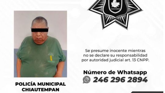Detiene Policía de Chiautempan a sujeto por presunto acoso sexual 