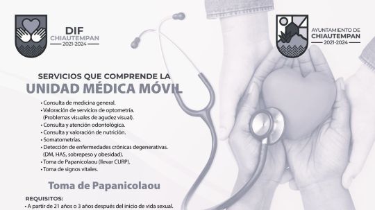 Ayuntamiento de Chiautempan y el SMDIF invitan a la unidad médica móvil en Santa Cruz Tetela