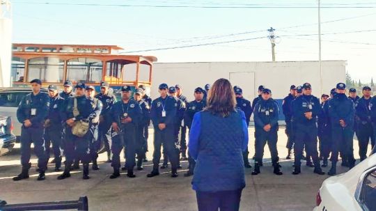 Reconoce presidenta interina de Huamantla trabajo y compromiso de policías de Huamantla