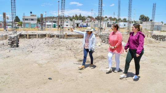 Supervisan autoridades de Huamantla avances en obras en construcción