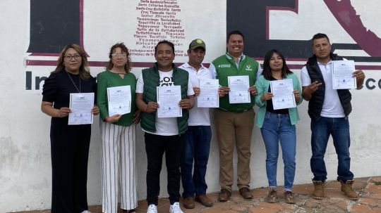 Reciben siete candidatos del partido Verde constancias de mayoría como presidentes de comunidad en Huamantla