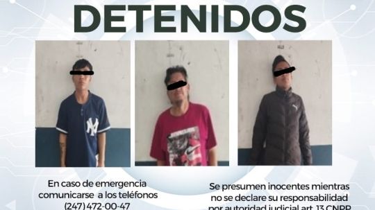 Detiene policía de Huamantla a tres sujetos por intento de robo a casa habitación