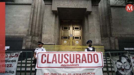 Secretarios clausuran de forma simbólica accesos a la SCJN en protesta por reforma judicial