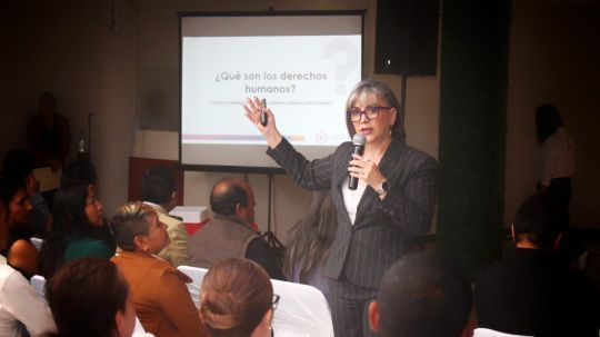 Impartió presidenta de la CEDHT conferencia al personal de la presidencia municipal de Chiautempan