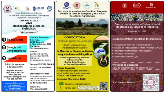 Cartelera de la Universidad Autónoma de Tlaxcala al lunes 14 de octubre de 2024