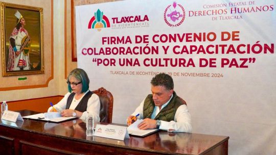 Tlaxcala reafirma su compromiso con los derechos humanos mediante la firma de convenio con la CEDH