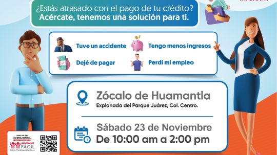 Invita gobierno de Huamantla a derechohabientes de Infonavit a la feria de soluciones de pago